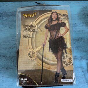 NWT Queen Of Steam Steampunk Costume With Dress Goggles Choker Adult Small 4-6